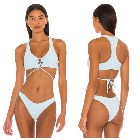 L*Space Dax Cabana Bikini Set Sky Blue - Picture 1 of 11